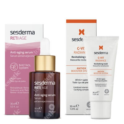 Sesderma Reti Age Serum + C-VIT Radiance ZESTAW Serum przeciwzmarszczkowe 30 ml + Rewitalizująca maska 30 ml