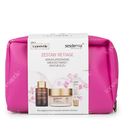 Sesderma Reti Age Pink Set ZESTAW Krem przeciwzmarszczkowy 50 ml + Serum przeciwzmarszczkowe 30 ml + Żel kontur oczu 15 ml + Kosmetyczka 1 szt