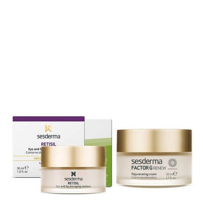 Sesderma Retisil Eye and Lip Pro-Aging Contour + Factor G - Rejuvenating Cream ZESTAW Krem do intensywnej pielęgnacji konturu oczu i ust 30 ml + Regenerujący krem przeciwstarzeniowy 50 ml