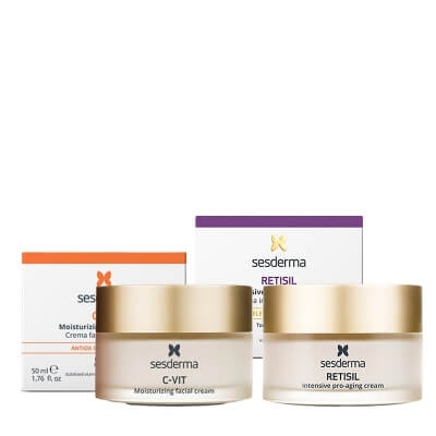 Sesderma Retisil Intensive Pro-Aging Cream + C-VIT Moisturizing Facial Cream ZESTAW Intensywny krem ujędrniający 50 ml + Krem nawilżający 50 ml