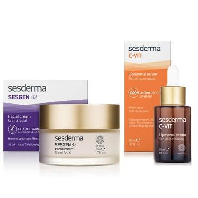 Sesderma Sesgen 32 Cream + C-VIT Liposomal Serum ZESTAW Krem odżywczy aktywujący komórki 50 ml + Serum liposomowe 30 ml