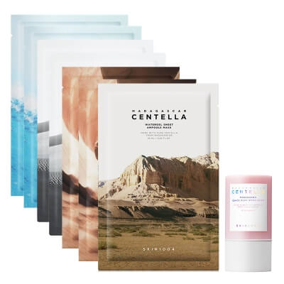 Skin1004 Face Care Mask Set ZESTAW Maska w sztyfcie z glinką 27 g + Maska w płachcie 2x 22 ml + Maska w płachcie 2x 25 ml + Maska w płachcie 2x 23 ml