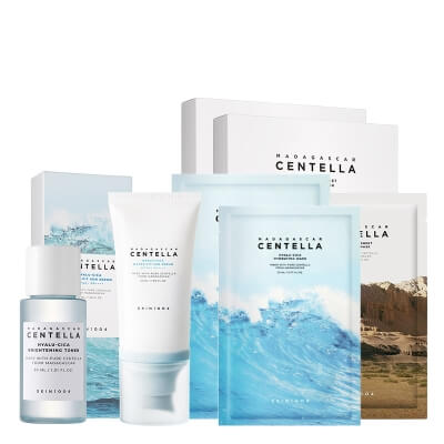 Skin1004 Madagascar Centella Hyalu-Cica ZESTAW Toner 30 ml + Krem SPF 50+ PA++++ 50 ml + Maska nawilżająca 2x 23 ml + Maska w płachcie 2 szt