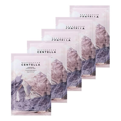 Skin1004 Madagascar Centella Poremizing Clarifying Mask x 5 ZESTAW Maska w płachcie minimalizująca widoczność porów 23 ml x 5