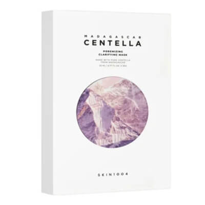 Skin1004 Madagascar Centella Poremizing Clarifying Mask ZESTAW Maska w płachcie minimalizująca widoczność porów 23 ml x 5