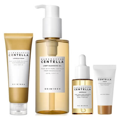 Skin1004 Madagascar Centella Set ZESTAW Olejek myjący do twarzy 200 ml + Pianka do twarzy 125 ml + Serum 30 ml + Krem 30 ml