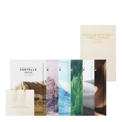 Skin1004 Variety Mask Set ZESTAW Maska 23 ml + Maska 25 ml + Maska 22 ml + Maska 23 ml + Maska 24 ml + Maska 25 ml + Spinki do włosów 2 szt