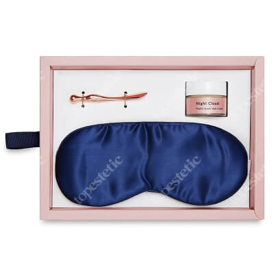 Slaap Eye Spa ZESTAW Krem do pielęgnacji okolic oczu 15 ml + Jedwabna opaska na oczy do spania (granatowa) 1 szt.