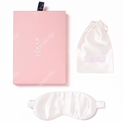 Slaap Silk Mask White Jedwabna opaska na oczy do spania (biała) 1 szt.