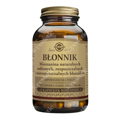Solgar Błonnik Mieszanina roślinnych, rozpuszczalnych i nierozpuszczalnych błonników 120 kapsułek