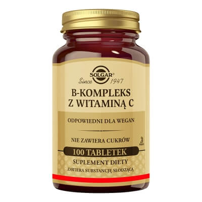 Solgar B-Kompleks z witaminą C Suplement diety tab. 100 szt