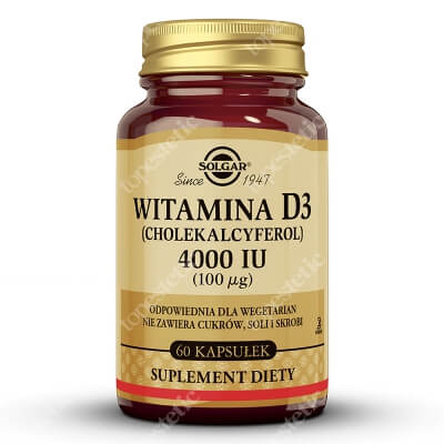 Solgar Witamina D3 4000 IU (100ug) Cholekalcyferol 60 kaps.