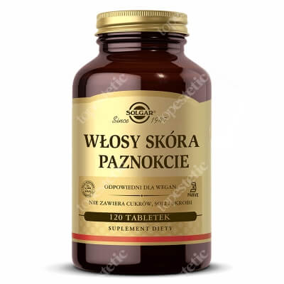 Solgar Włosy, Skóra, Paznokcie dla wsparcia skóry, włosów i paznokci 120 tabletek