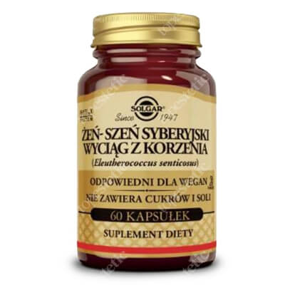 Solgar Żeń-Szeń Syberyjski Wyciąg z korzenia 60 kaps.