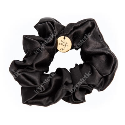 Soul Story Silk Hair Band Jedwabna gumka do włosów (kolor Black) 1 szt