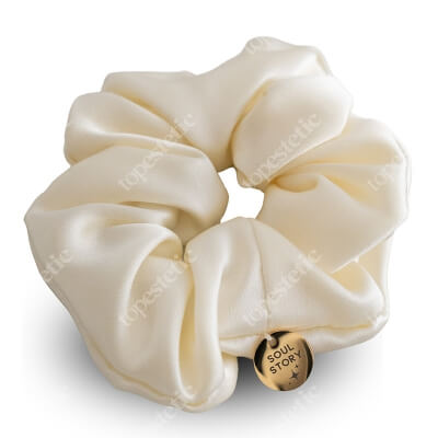 Soul Story Silk Hair Band Jedwabna gumka do włosów (kolor Ecru) 1 szt