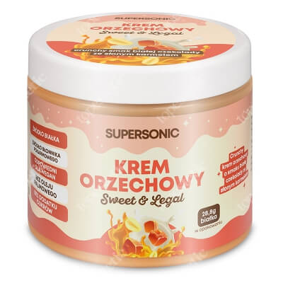 Supersonic Peanut Spread Krem orzechowy o smaku białej czekolady ze słonym karmelem i kawałkami orzechów 160 g