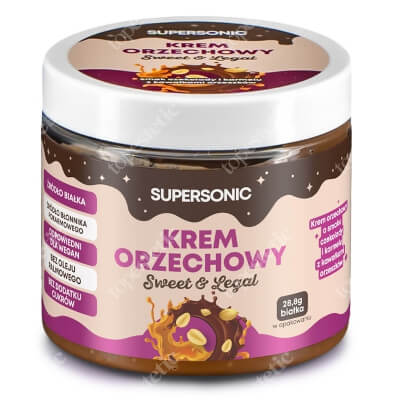 Supersonic Peanut Spread Krem orzechowy o smaku czekolady i karmelu z kawałkami orzechów 160 g