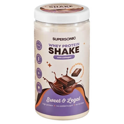 Supersonic Whey Protein Shake with Collagen Koktajl proteinowy z kolagenem o smaku belgijskiej czekolady 560 g