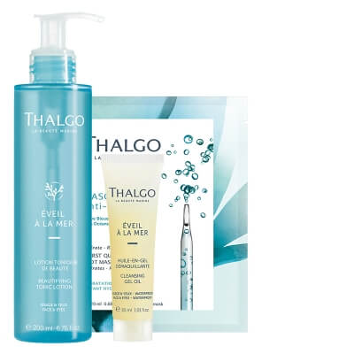 Thalgo Beauty Rutine ZESTAW Olejek do demakijażu 30 ml GRATIS + Upiększający tonik 200 ml + Nawilżająco-remineralizująca maska w płachcie 20 ml