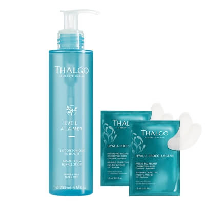 Thalgo Beauty Way ZESTAW Tonik 200 ml + Płatki okolice oczu 8 x 2 szt