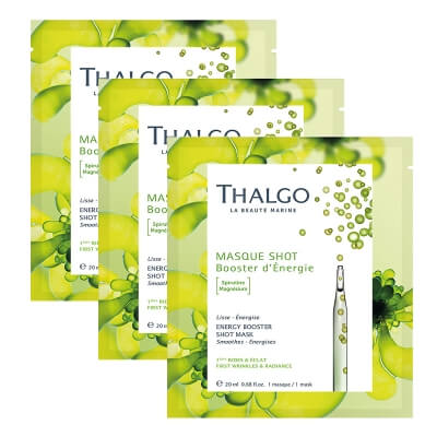 Thalgo Energy Booster Shot Mask x 3 ZESTAW Wygładzająco-energetyzująca maska do twarzy 20 ml x 3