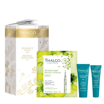 Thalgo Radiance Beauty Kit ZESTAW Maska do twarzy 20 ml + Energetyzujący krem ze spiruliną 15 ml + Koncentrat pod oczy 10 ml