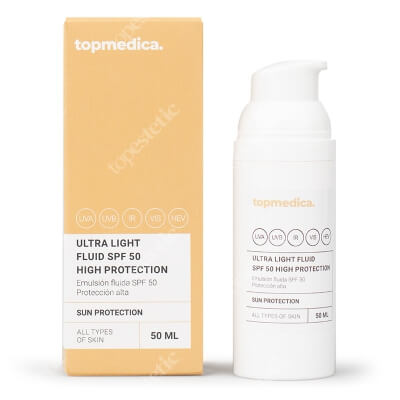 topmedica Ultra Light Fluid SPF 50 High Protection Ultralekki fluid chroniący przed promieniowaniem UVA, UVB, IR, HEV 50 ml