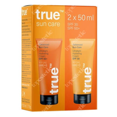 True Sun Care Promo Set SPF 30 + SPF 50+ ZESTAW Ultralekki nawilżający krem SPF 30 50 ml + Ultralekki nawilżający krem SPF 50+ 50 ml
