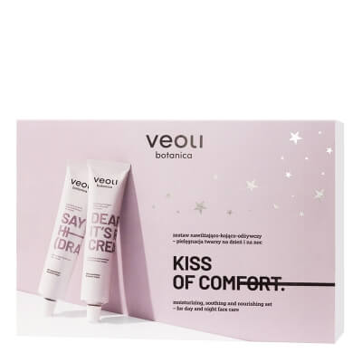Veoli Botanica Kiss of Comfort ZESTAW Całodzienny lekki krem nawilżający do twarzy 75 ml + Naprawczo - kojący krem okluzyjny do twarzy 75 ml
