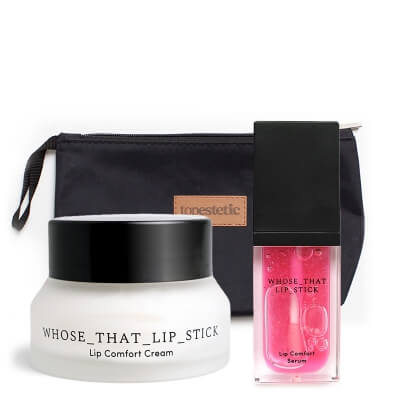 Whose That Lip Stick Lip Comfort Serum + Lip Comfort Cream ZESTAW Serum 7 ml + Krem 20 ml + Kosmetyczka 1 szt