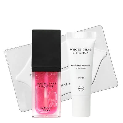 Whose That Lip Stick Pad + Serum + Protector ZESTAW Maska na usta wielokrotnego użytku 1 szt + Bogate, odżywcze serum 7 ml + Ochronny balsam do ust SPF 50 10 ml