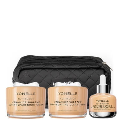 Yonelle Hydration and Regeneration ZESTAW Krem na noc z ceramidami 55 ml + Serum z ceramidami 30 ml + Wypełniający krem z ceramidami 55 ml + Kosmetyczka 1 szt,