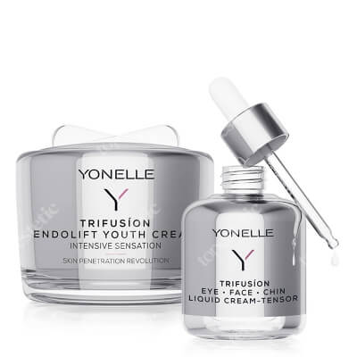 Yonelle Trifusion Set ZESTAW Płynny krem-napinacz pod oczy, na twarz i podbródek 50 ml + Endoliftingujący krem młodości 55 ml