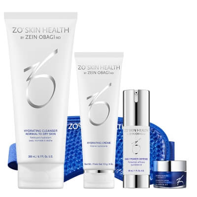 ZO Skin Health Pielęgnacja Skóry Suchej ZESTAW Nawilżający preparat oczyszczający 200 ml + Krem naprawczy 113 g + Serum antyoksydacyjne 30 ml + Krem pod oczy 8 g + Maska 1 szt