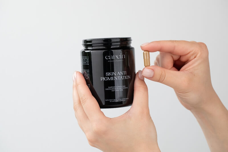 Carein Skin Anti Pigmentation 90 Days ZESTAW Kuracja 90 dni : Jednolita skóra bez przebarwień 60 kaps + Uzupełnienie 60 kaps x 2