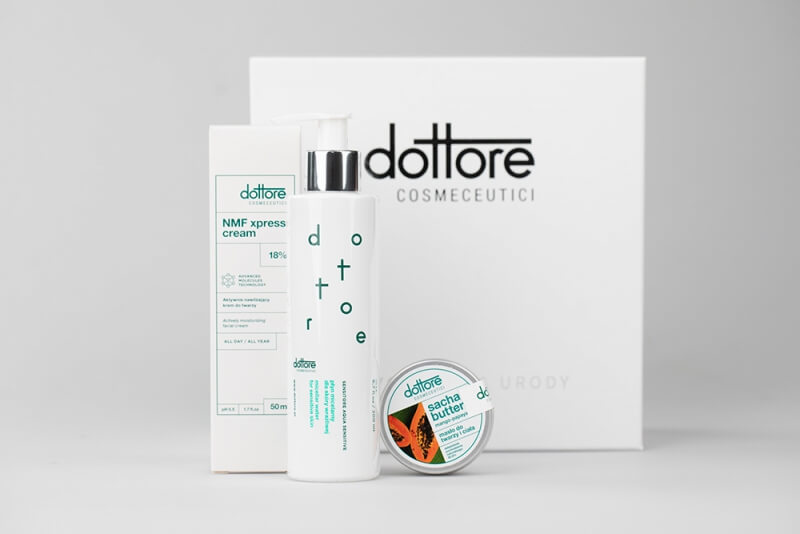Dottore Nawilżanie - Wersja Prezentowa ZESTAW Masło do twarzy i ciała 50 ml + Płyn micelarny dla skóry wrażliwej 200 ml + Aktywnie nawilżający krem do twarzy 50 ml