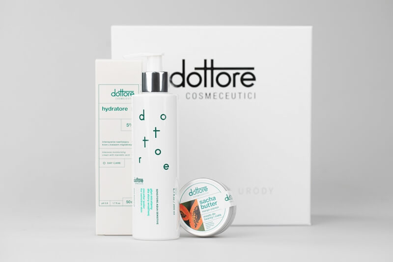 Dottore Normalizacja - Wersja Prezentowa ZESTAW Masło do twarzy i ciała 50 ml + Płyn micelarny dla skóry wrażliwej 200 ml + Intensywnie nawilżający krem z 5 % kwasem migdałowym 50