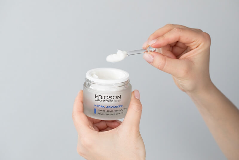 Ericson Laboratoire AQP3 Aqua-Fix Serum + Aqua Resource Cream ZESTAW Hydrożelowe serum nawilżające 30 ml + Nawilżający krem 50 ml + Kosmetyczka 1 szt