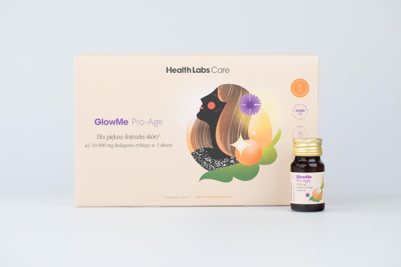 Health Labs Care GlowMe Pro-Age Kolagenowe shoty dla skóry dojrzałej 15x 30 ml