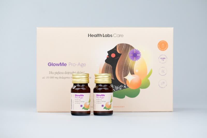 Health Labs Care GlowMe Pro-Age Kolagenowe shoty dla skóry dojrzałej 15x 30 ml