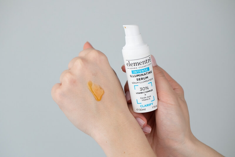 Elementre Exfoliating + Illuminating ZESTAW Delikatna pianka 120 ml + Złuszczający żel na noc 40 ml + Serum z 30% kompleksem witaminy C, 30 ml GRATIS