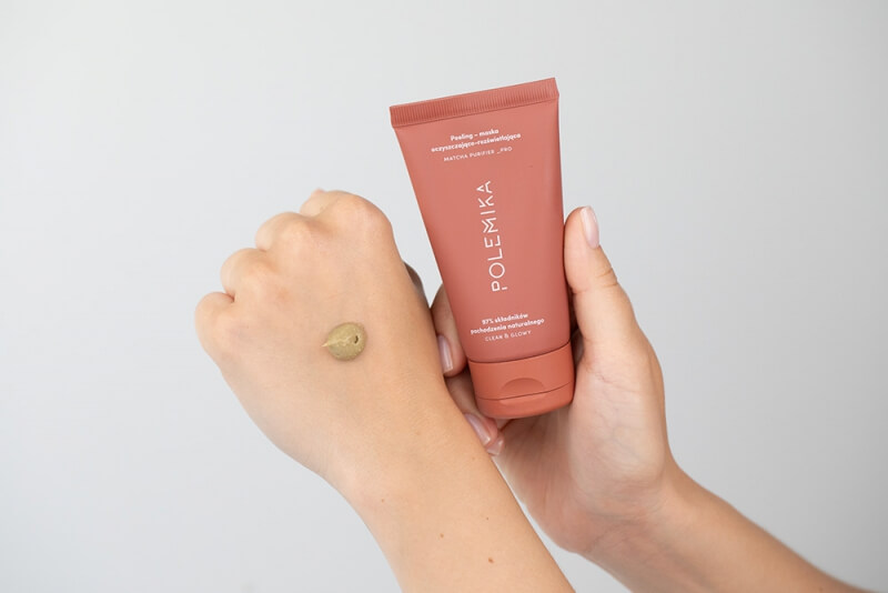 Polemika Matcha Cleanser + Matcha Purifier + Matcha Care ZESTAW Masło 100 ml + Peeling-maska 75 ml + Krem antyoksydacyjny 50 ml + Kosmetyczka 1 szt