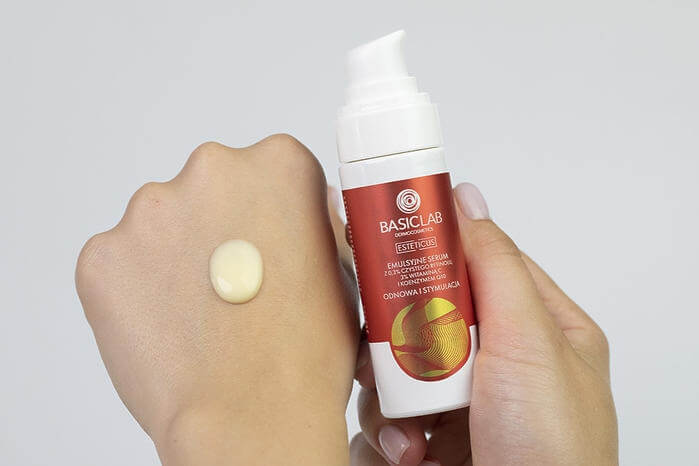 BasicLab Odnowa i Stymulacja Serum 0,3% retinolu , 3% witaminy C i koenzymem Q10, 30 ml