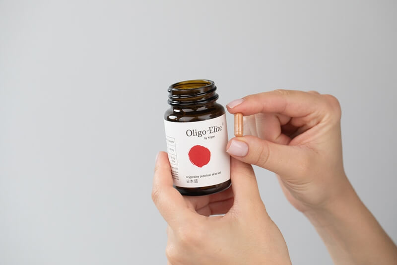 Oligo Elite Etas + Elite ZESTAW Roślinny ekstrakt z dolnej części szparaga Asparagus officinalis 60 kaps. + Ektrakt z liczi i zielonej herbaty 30 kaps.