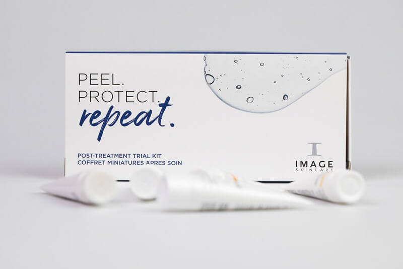 Image Skincare Post-Treatment Trial Kit ZESTAW podróżny po profesjonalnym zabiegu złuszczającym marki Image Skincare 5x7,4 ml