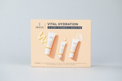 Image Skincare Vital Hydration Travel Kit ZESTAW Kremowy preparat oczyszczający z 12% wit. C, 50 ml + Nawilżający i wygładzający krem 15 g + Silnie odżywczy krem 28 g + Kosmetyczka
