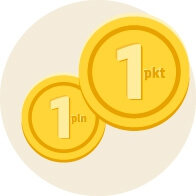 1 złoty = 1 punkt