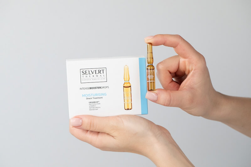 Selvert Thermal Intense Booster Drops Moisturising + 48H Hydration Rich Cream ZESTAW Ampułki nawilżające 10x 2 ml + Bogaty krem nawadniający 48h 50 ml
