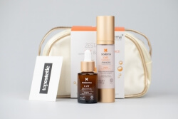 Sesderma C - Vit Set ZESTAW Serum liposomowe 30 ml + Krem rozświetlający 50 ml + Kosmetyczka Złota 1 szt